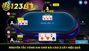 Nguyên tắc vàng khi chơi bài cào 3 cây hiệu quả